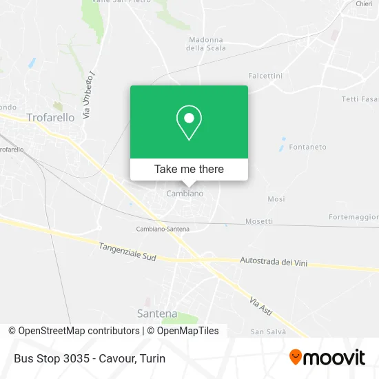 Bus Stop 3035 - Cavour map