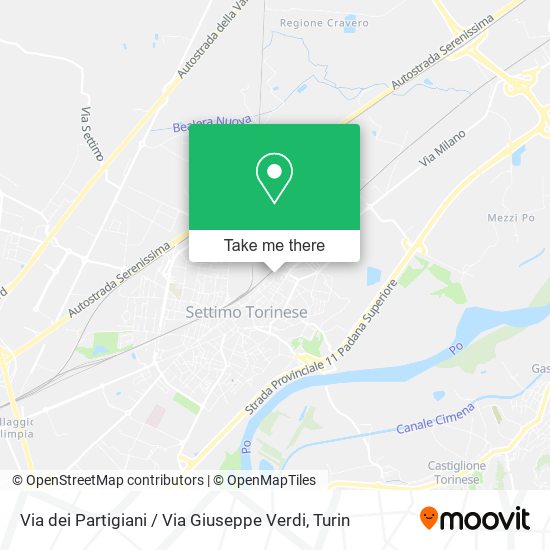 Via dei Partigiani / Via Giuseppe Verdi map
