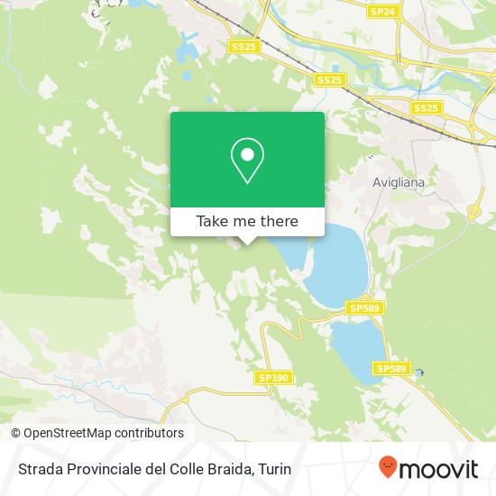 Strada Provinciale del Colle Braida map