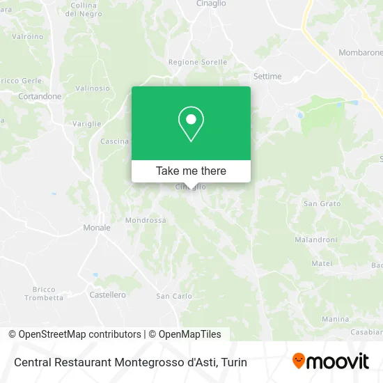 Central Restaurant Montegrosso d'Asti map