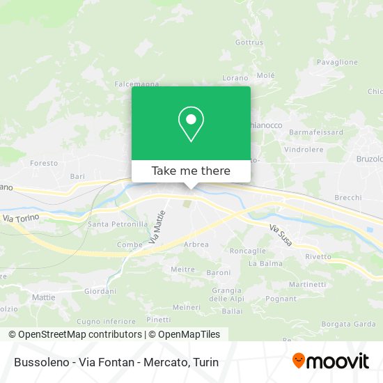 Bussoleno - Via Fontan - Mercato map