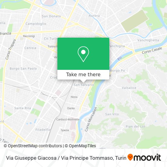 Via Giuseppe Giacosa / Via Principe Tommaso map