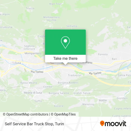 Self Service Bar Truck Stop map