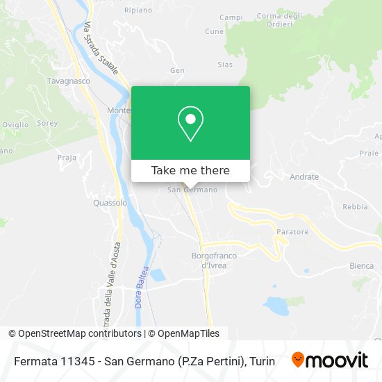 Fermata 11345 - San Germano (P.Za Pertini) map