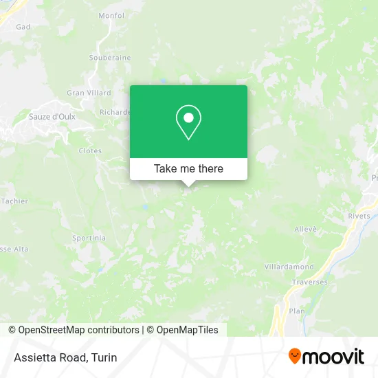 Assietta Road map