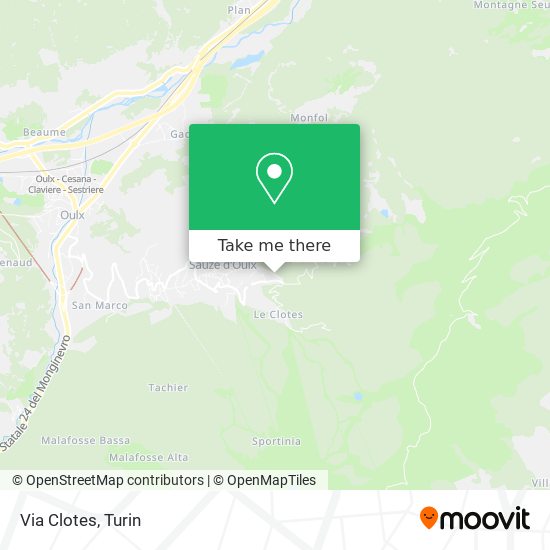 Via Clotes map