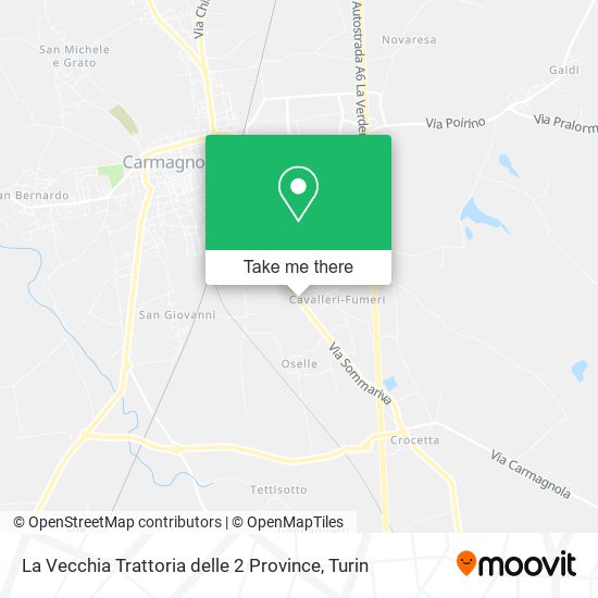 La Vecchia Trattoria delle 2 Province map