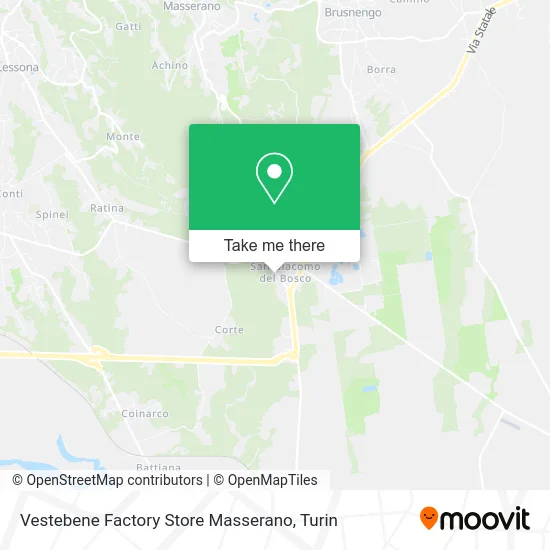 Vestebene Factory Store Masserano map