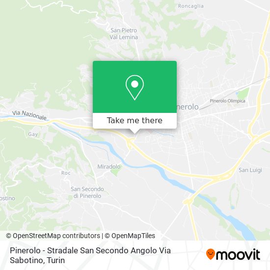 Pinerolo - Stradale San Secondo Angolo Via Sabotino map
