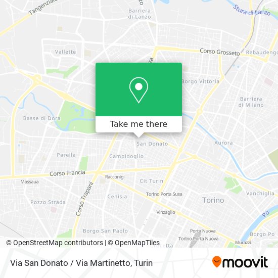 Via San Donato / Via Martinetto map