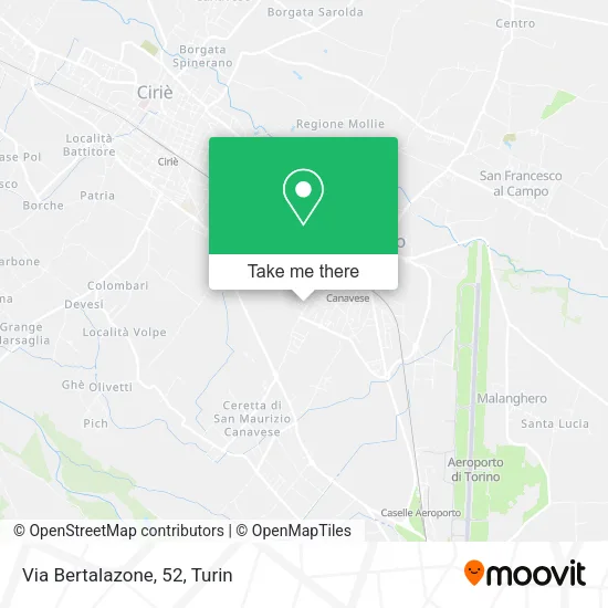 Via Bertalazone, 52 map