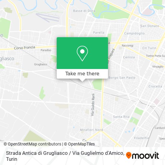 Strada Antica di Grugliasco / Via Guglielmo d'Amico map