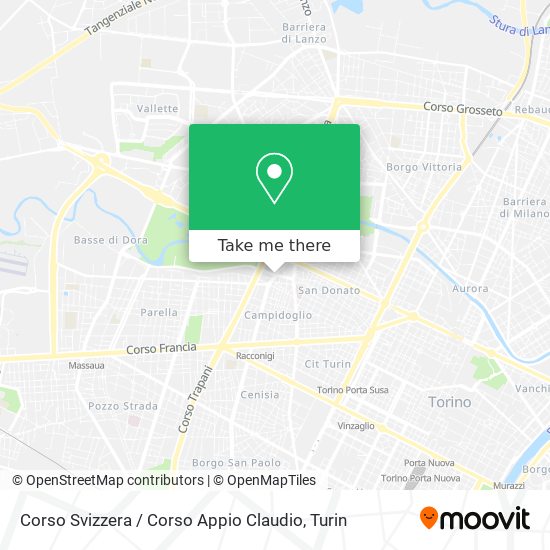 Corso Svizzera / Corso Appio Claudio map