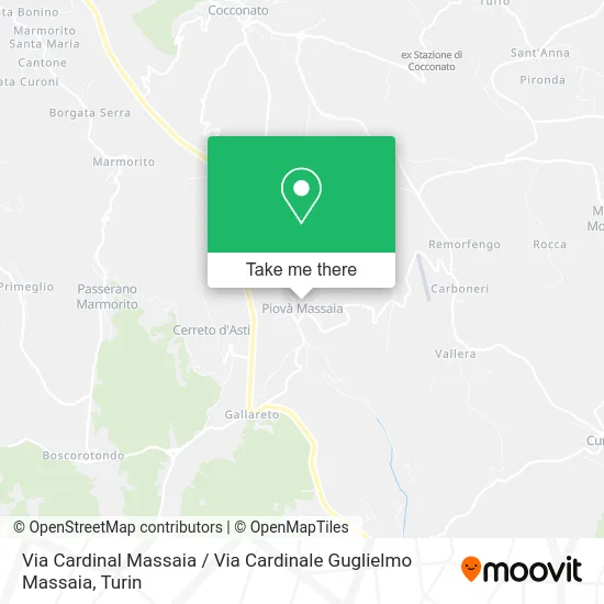 Via Cardinal Massaia / Via Cardinale Guglielmo Massaia map