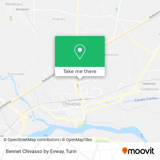 Bennet Chivasso by Evway map