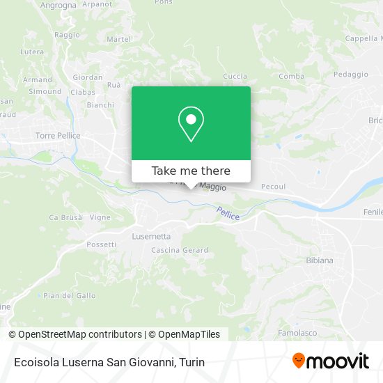 Ecoisola Luserna San Giovanni map