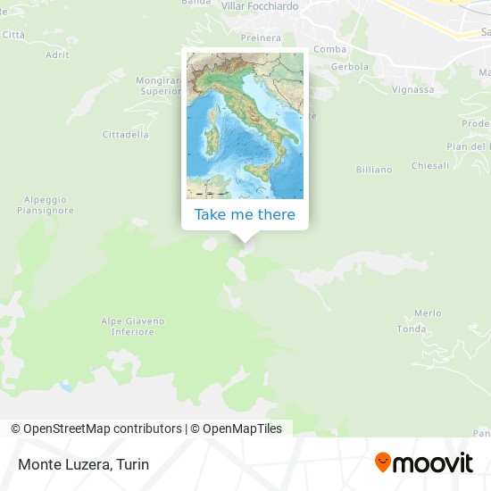 Monte Luzera map