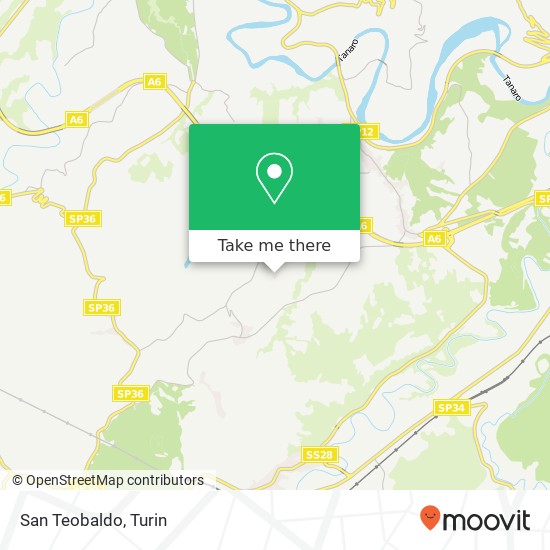 San Teobaldo map