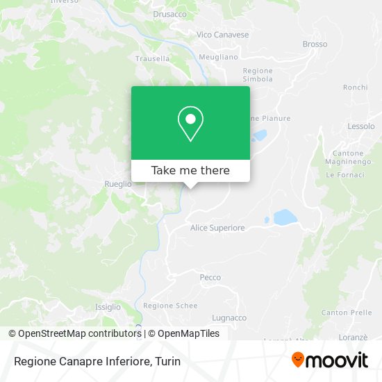 Regione Canapre Inferiore map