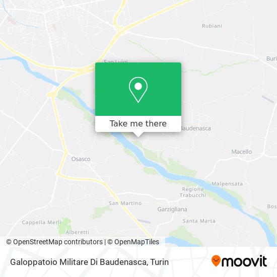 Galoppatoio Militare Di Baudenasca map