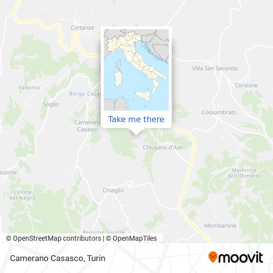 Camerano Casasco map