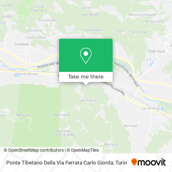 Ponte Tibetano Della Via Ferrata Carlo Giorda map