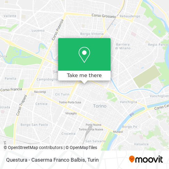 Questura - Caserma Franco Balbis map