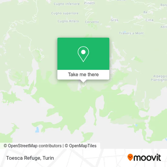 Toesca Refuge map