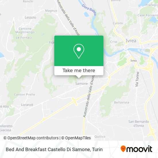Bed And Breakfast Castello Di Samone map