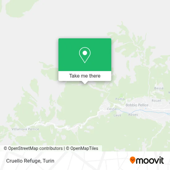 Cruello Refuge map