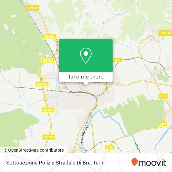 Sottosezione Polizia Stradale Di Bra map