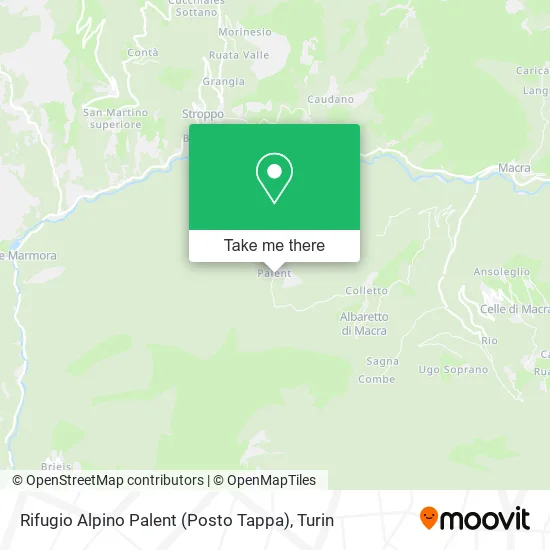 Palent Alpine Refuge (Stopover Point) map