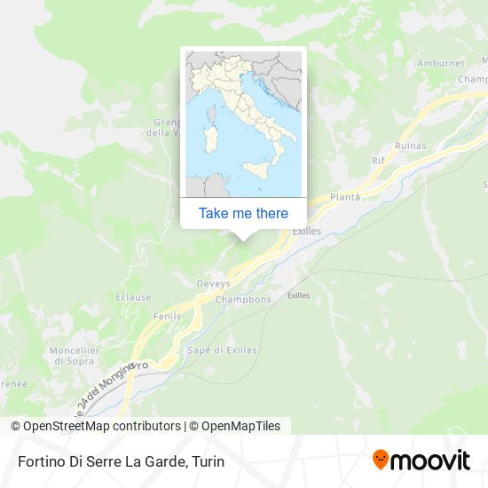 Fortino Di Serre La Garde map