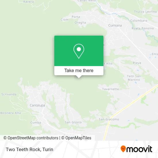 Two Teeth Rock map