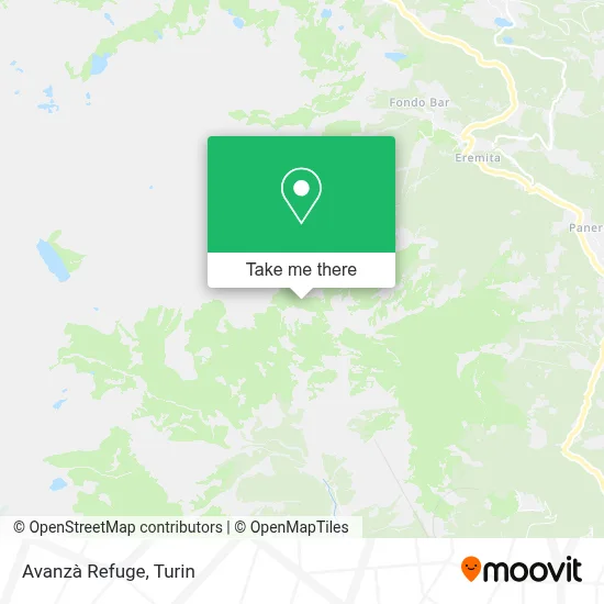Avanzà Refuge map
