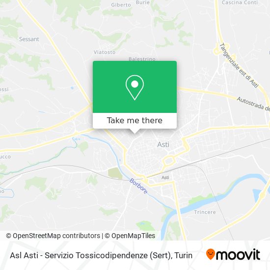 Asl Asti - Servizio Tossicodipendenze (Sert) map