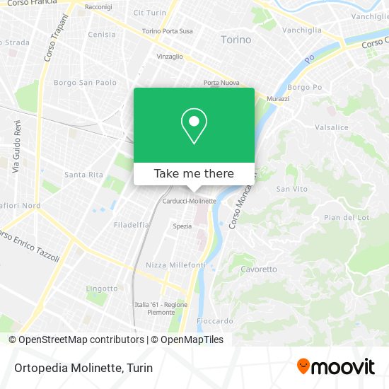 Ortopedia Molinette map