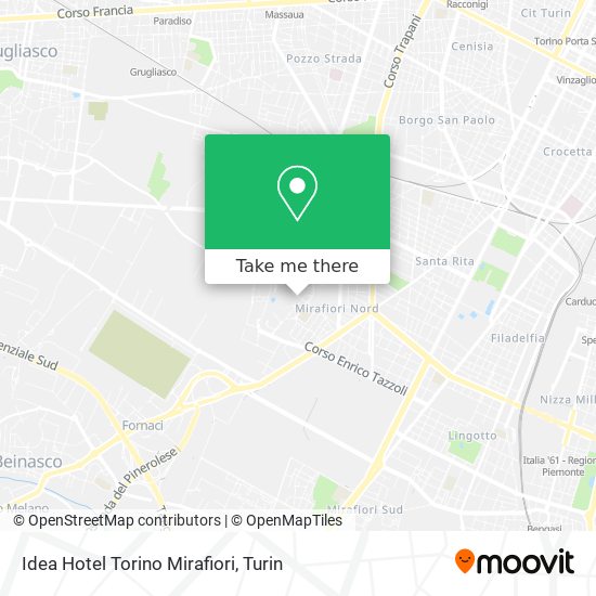 Idea Hotel Torino Mirafiori map