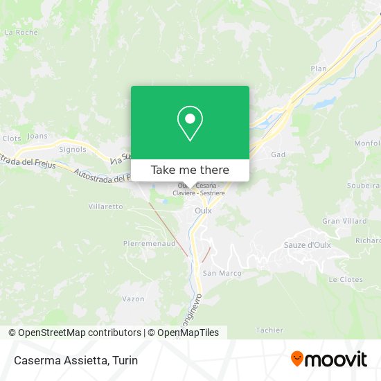 Caserma Assietta map