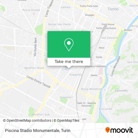 Piscina Stadio Monumentale map