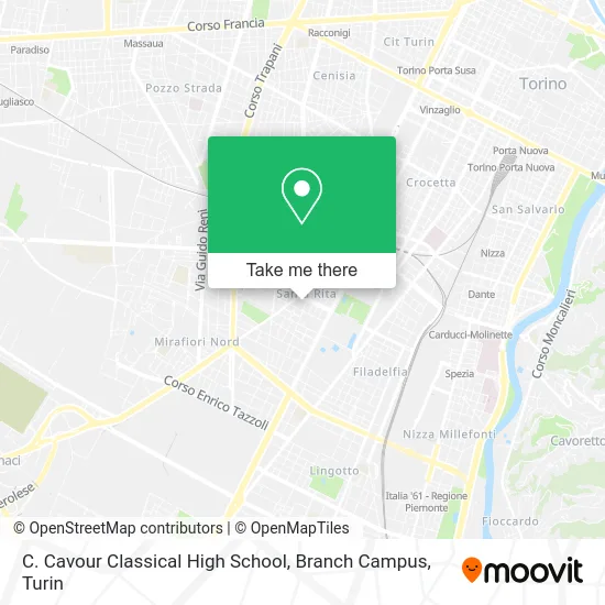 C. Cavour Classical High School, Branch Campus map