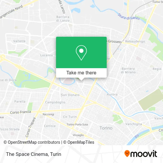 The Space Cinema map