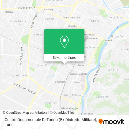 Turin Documentation Center (Former Military District) map