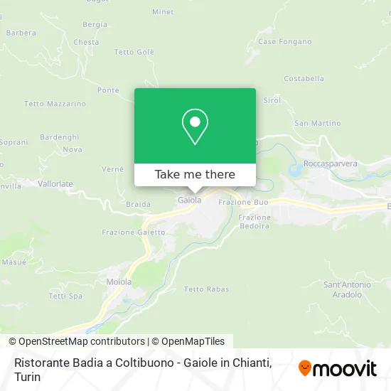 Badia a Coltibuono Restaurant - Gaiole in Chianti map