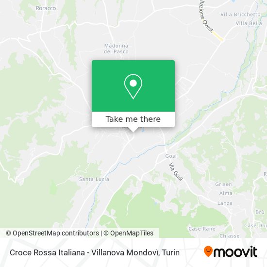 Croce Rossa Italiana - Villanova Mondovì map