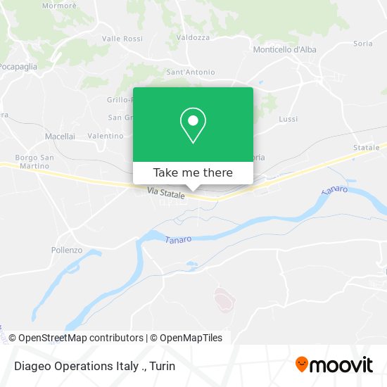 Diageo Operations Italy . map