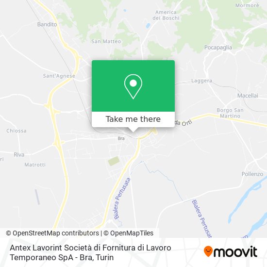 Antex Lavorint Società di Fornitura di Lavoro Temporaneo SpA - Bra map