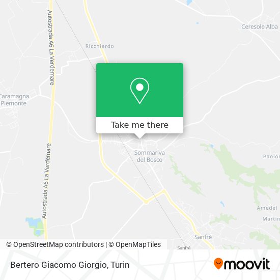 Bertero Giacomo Giorgio map