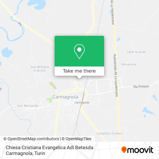 Chiesa Cristiana Evangelica Adi Betesda Carmagnola map