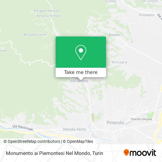 Monumento ai Piemontesi Nel Mondo map
